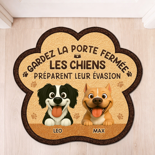 8581AFR1 gardez la porte fermee paillasson chien personnalise a forme decoupee 8581ad6qwc_1