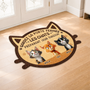 8581AFR2 paillasson chat personnalise a forme decoupee gardez la porte fermee 8581ad6qwd