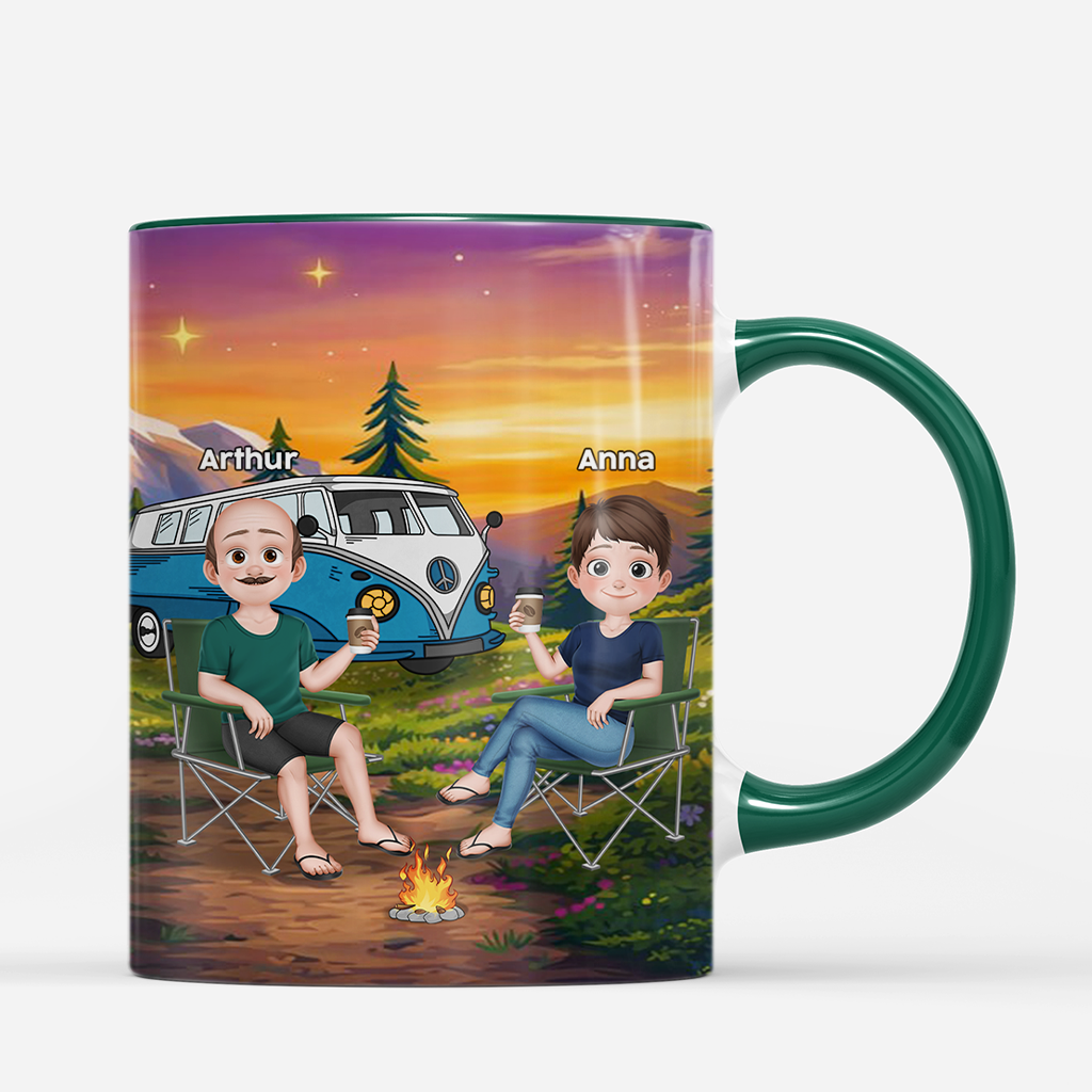 8582MFR3 mug couple personnalise partenaires de camping pour la vie 8582mtcbg