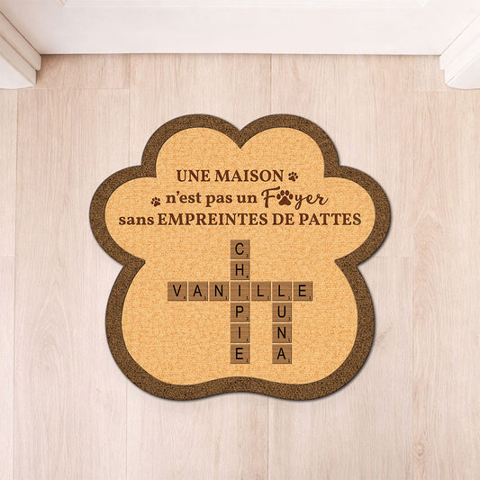 8583AFR1 paillasson personnalise chien et chat a forme decoupee maison sans empreintes de pattes 8583adnvcc_6