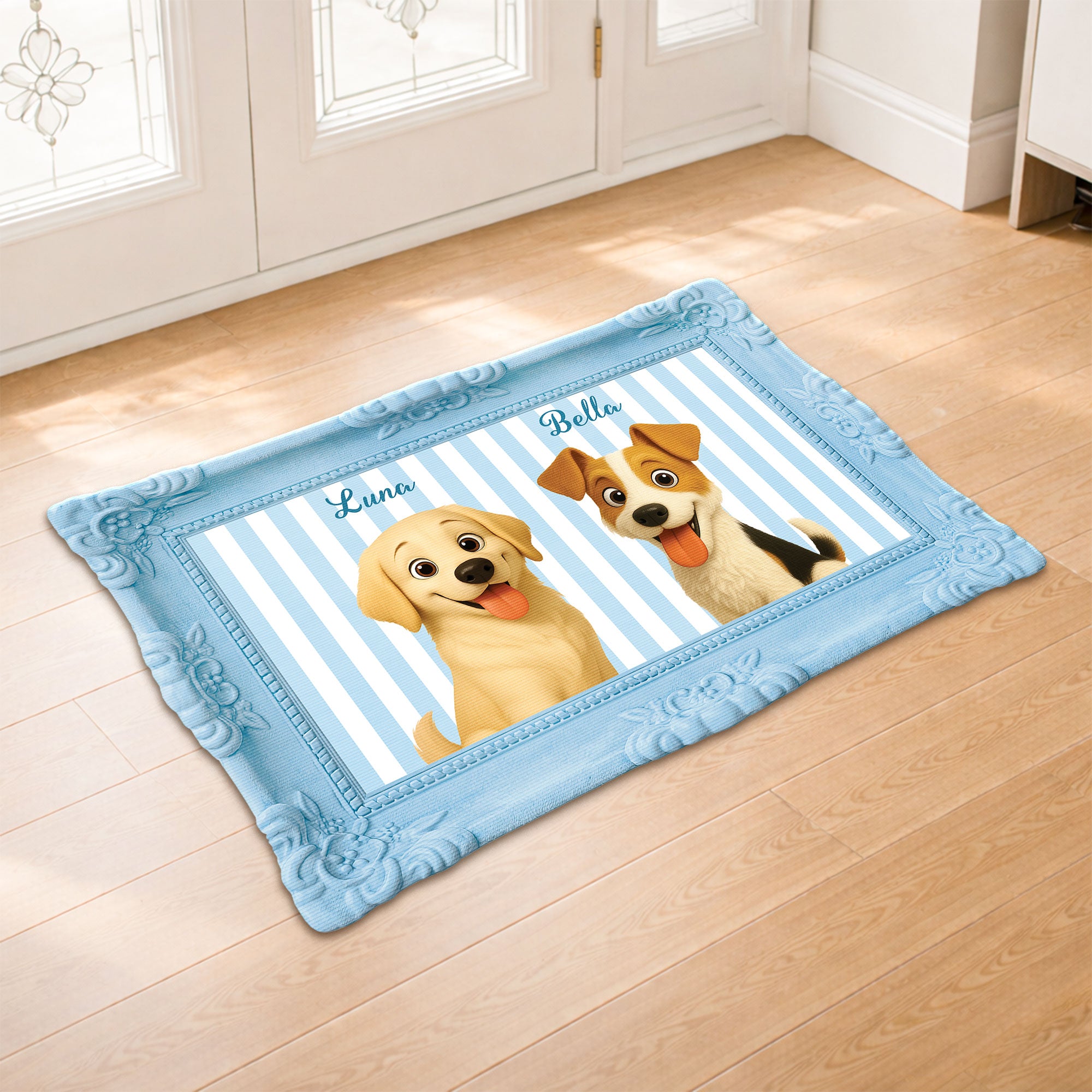 8596AFR2 effet dimpression 3d paillasson chien personnalise a forme originale photo de mon chien 8596adcklc