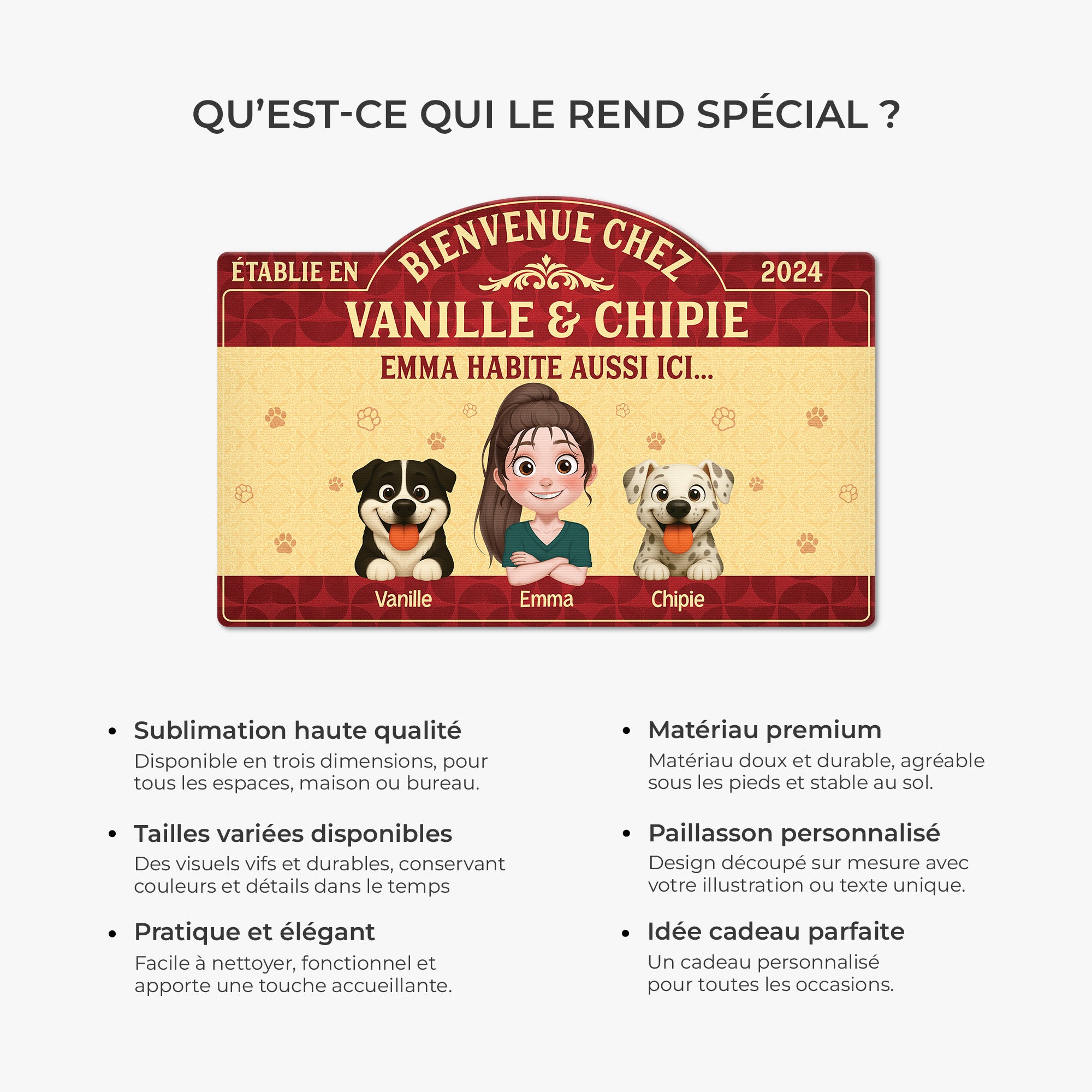 8609AFR1 paillasson chien personnalise a forme decoupee maison de chien 8609adavmc_1