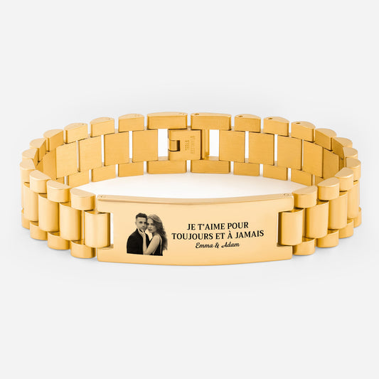 8612JFR1 bracelet avec photo personnalise couple pour toujours 8612j8v5g_2