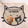 8626AFR1 paillasson chat personnalise a forme originale nous gouvernons la maison 8626ad8yrd