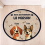8626AFR1 paillasson chien personnalise a forme originale nous gouvernons la maison 8626ad8yrc