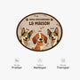 8626AFR5 paillasson chien personnalise a forme originale nous gouvernons la maison 8626ad8yrc