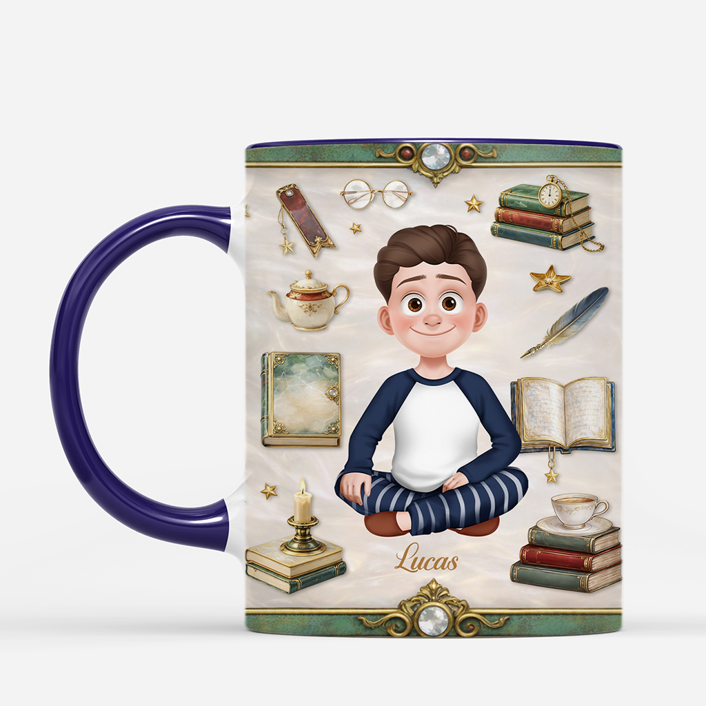 8632MFR2 effet dimpression 3d tasse personnalisee femmehomme chut je lis des livres 8632m8cza