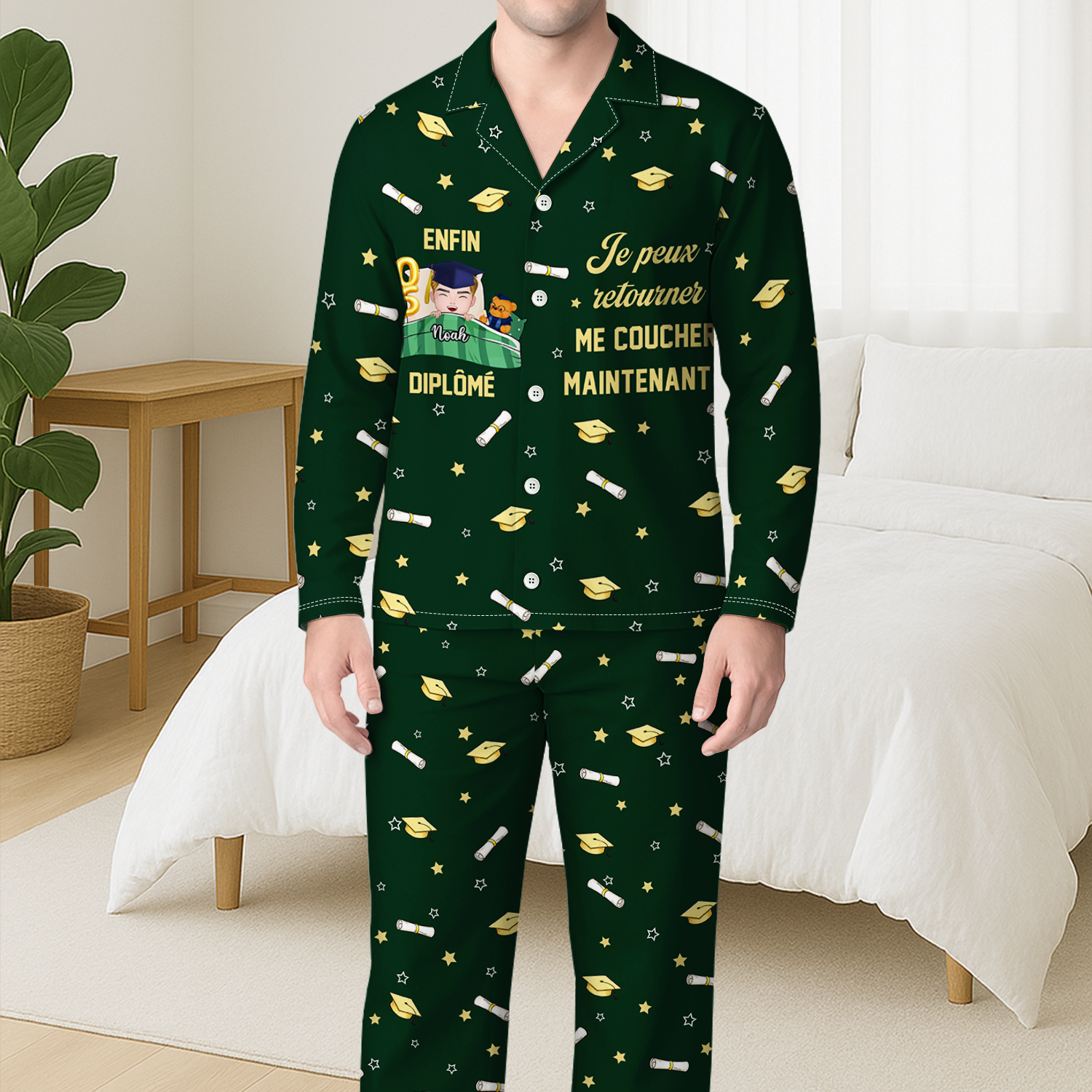 8636VFR3 pyjama personnalise cadeau diplome femme homme 8636v6kma