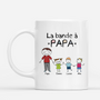 8644MFR1 mug personnalise famille avec dessin la bande a papa maman 8644m8y5b