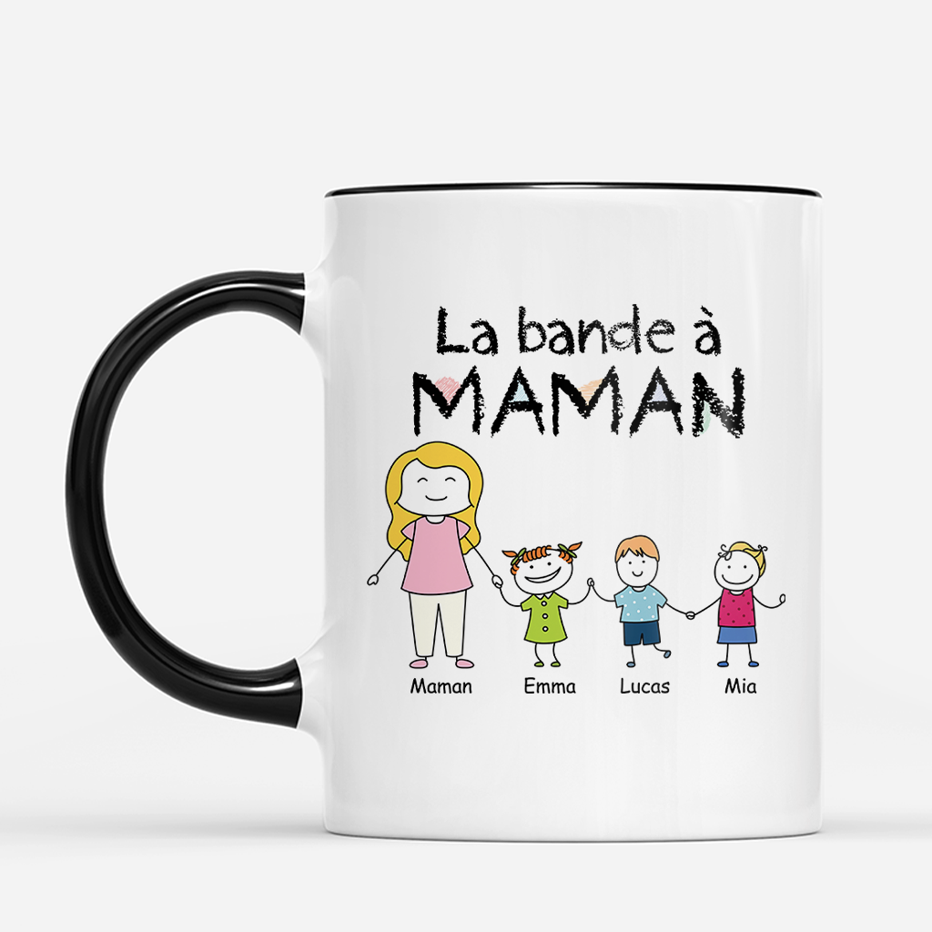 8644MFR2 mug personnalise famille avec dessin la bande a papa maman 8644m8y5b