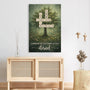 8664CFR3 arbre vert de notre famille toile mot croise famille personnalise 8664c3qzf