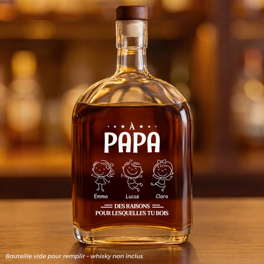 8666AFR1 bouteille whisky personnalisable cadeau original pour papa papy 8666ai6p5b