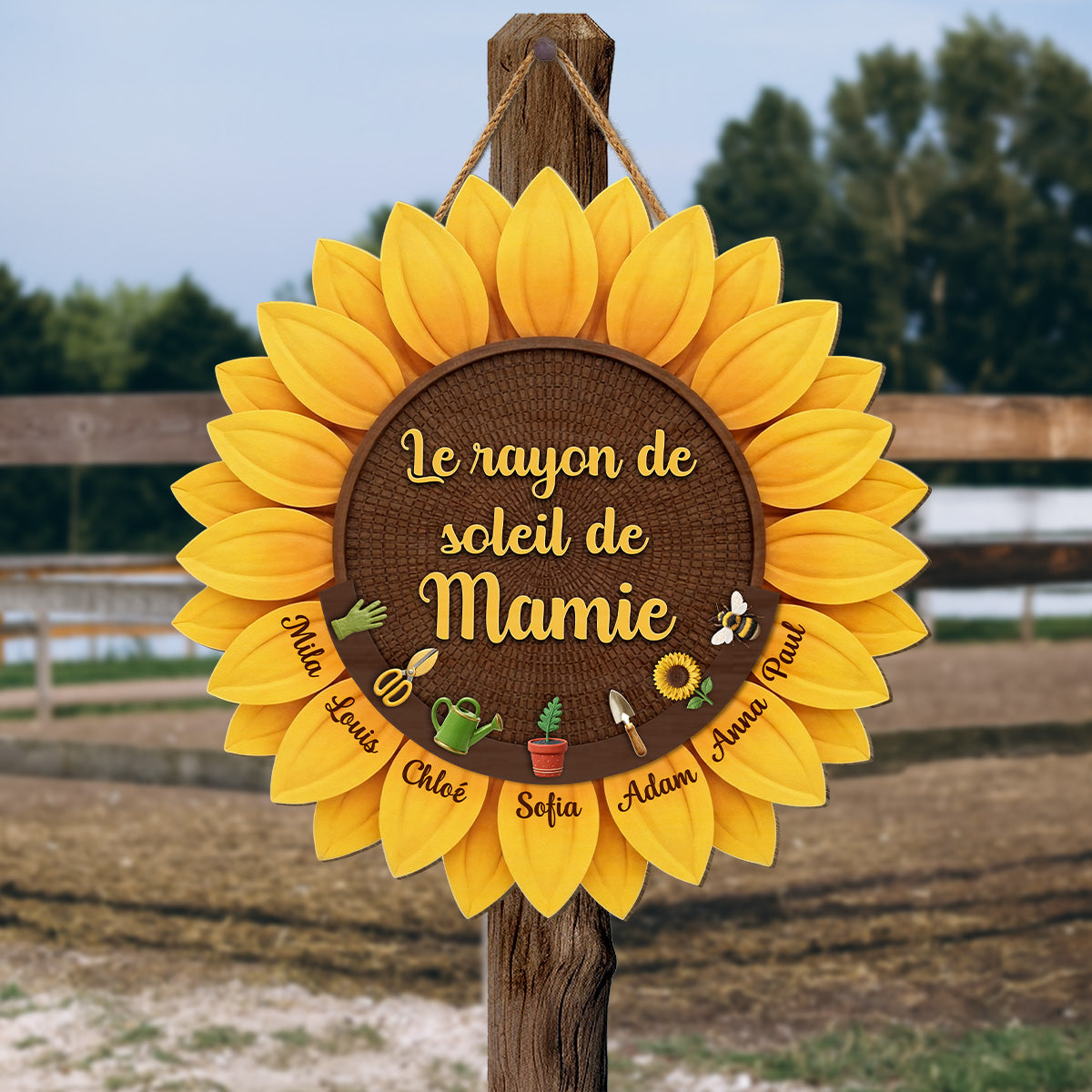 8673QFR2 plaque bois personnalisee rayon de soleil de maman mamie 8673qclta