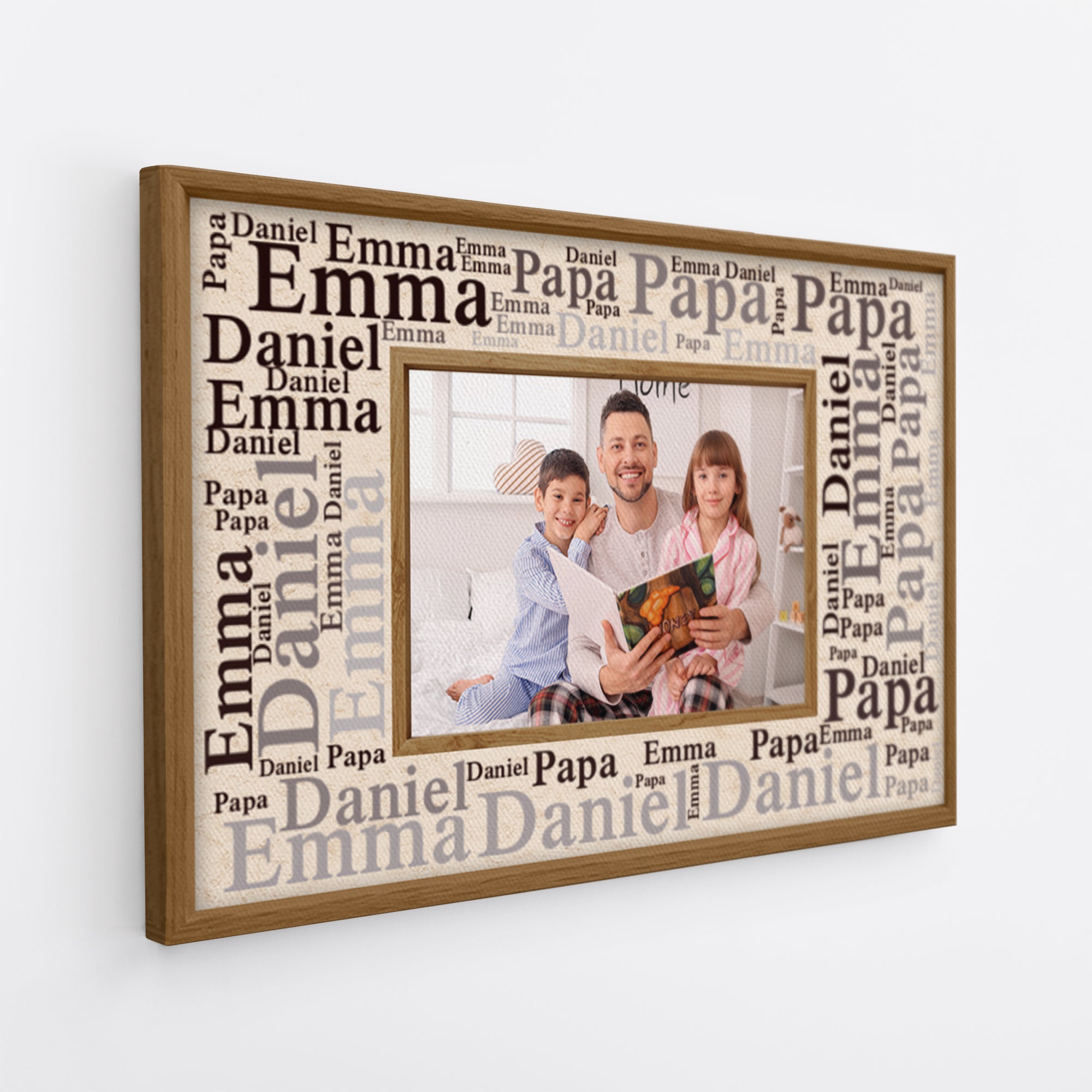 8702CFR2 toile personnalisee famille avec photo et prenom notre papa notre maman 8702cap5a