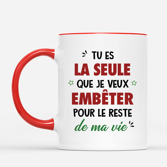 8711MFR2 mug couple personnalise la seule personne pour le reste de ma vie 8711mnqtg