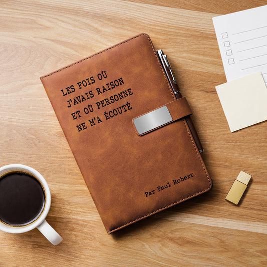 8712MFR2 coffret carnet en cuir personnalise cadeau original collegue au bureau 8712moapno