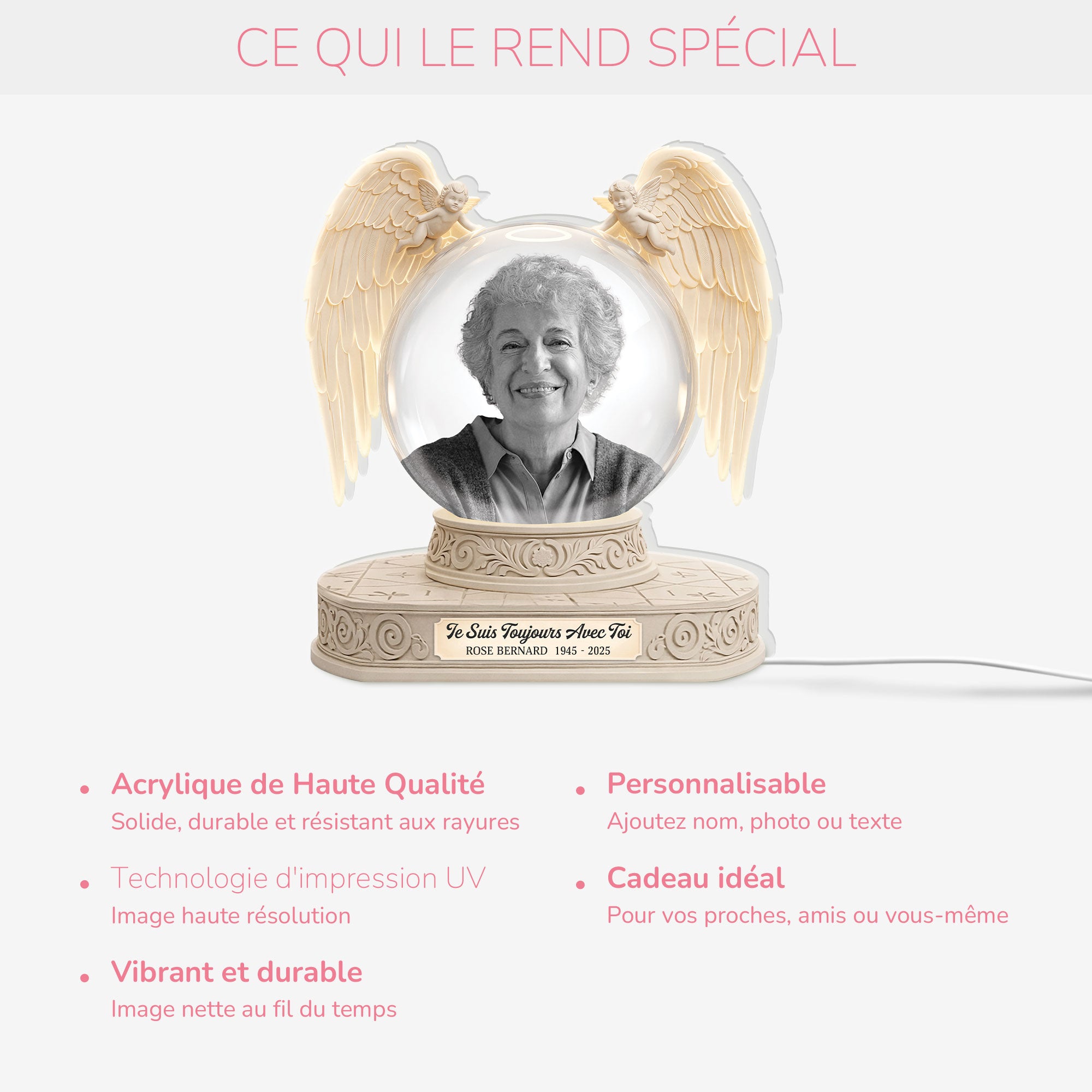 8719LFR3 effet dimpression 3d cadeau papa maman toujours avec toi lightbox personnalisable commemoratif 8719laqla