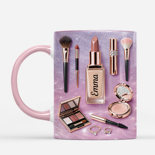 8730MFR2 effet dimpression 3d mug personnalise femme cadeau pour amoureuse du maquillage 8730mafza