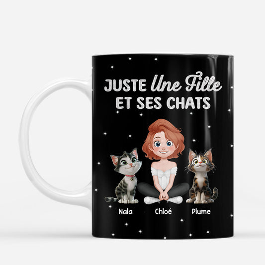 8756MFR2 tasse personnalisee chat juste femme  homme et son chat 8756m6psd