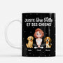 8756MFR2 tasse personnalisee chien juste femme  homme et son chien 8756m6psc