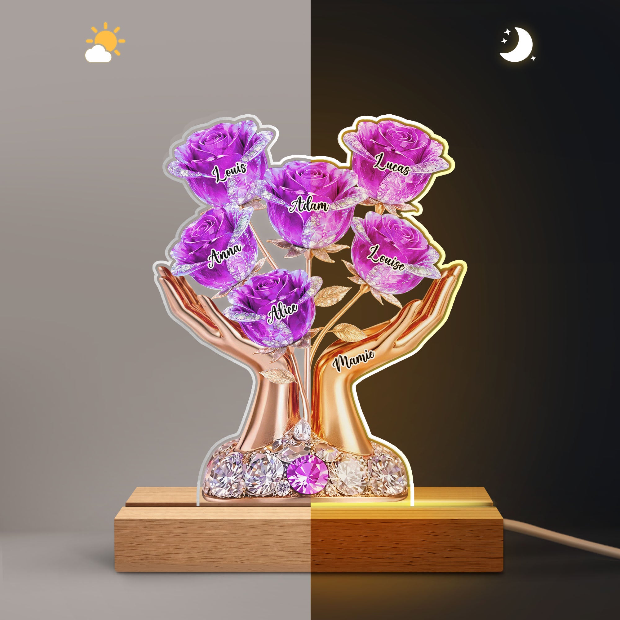 8779LFR2 effet dimpression 3d veilleuse personnalisee prenom et dessin cadeau maman mamie 8779ltdsa