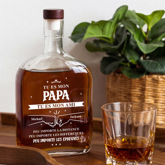 8799AFR2 bouteille whisky personnalisable pour papa et frere notre lien pour toujours 8799aitpbb