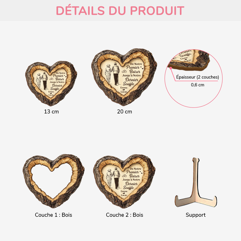 8802QFR3 effet dimpression 3d plaque bois personnalisee_ photo couple de notre premier baiser 8802qnpag_2b80c91c aed1 4b0d 80fa 18c8f0b94173