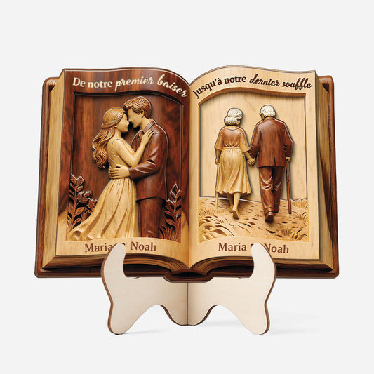8845QFR1 effet dimpression 3d plaque en bois personnalisable cadeau couple notre premier baiser 8845qtplg_aa819f0e 6263 431a 8699 23df883a8a12