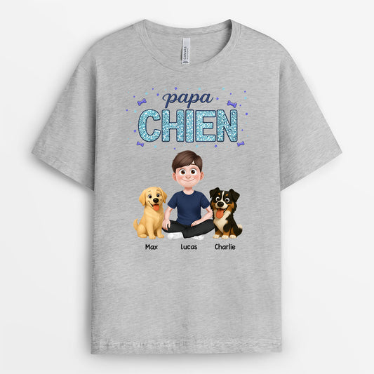8930AFR2 tee shirt personnalise chien cadeau maman chien avec prenom 8930a3dlc