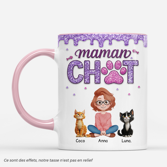 8931MFR1 effet dimpression 3d tasse personnalisee chat cadeau maman chat avec prenom 8931m3fwd