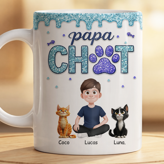8931MFR2 effet dimpression 3d tasse personnalisee chat cadeau maman chat avec prenom 8931m3fwd