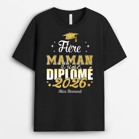 8933AFR1 t shirt personnalise maman papa cadeau remise de diplome_ 8933aayla