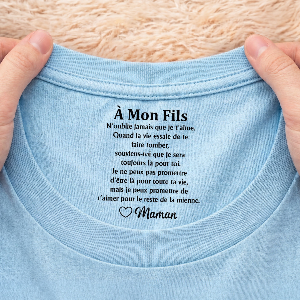8934AFR2 t shirt personnalise texte a l_interieur du col blanc pour fillefils t_aimer toute ma vie 8934aa8pwb_0a4e7861 c1d9 4b9e b511 bb7b4b0113bc
