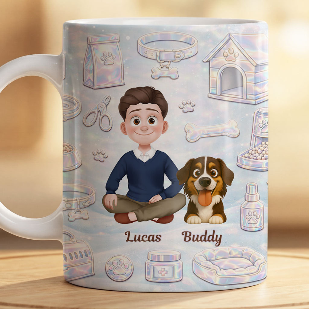 8935MFR1 effet dimpression 3d tasse personnalisee chien cadeau pour qui aime les chiens 8935m3vcc_1