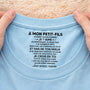 8975AFR2 tee shirt avec texte personnalise a l_interieur du col blanc pour femmehomme mon fils et fille je crois en toi 8975aacdzb