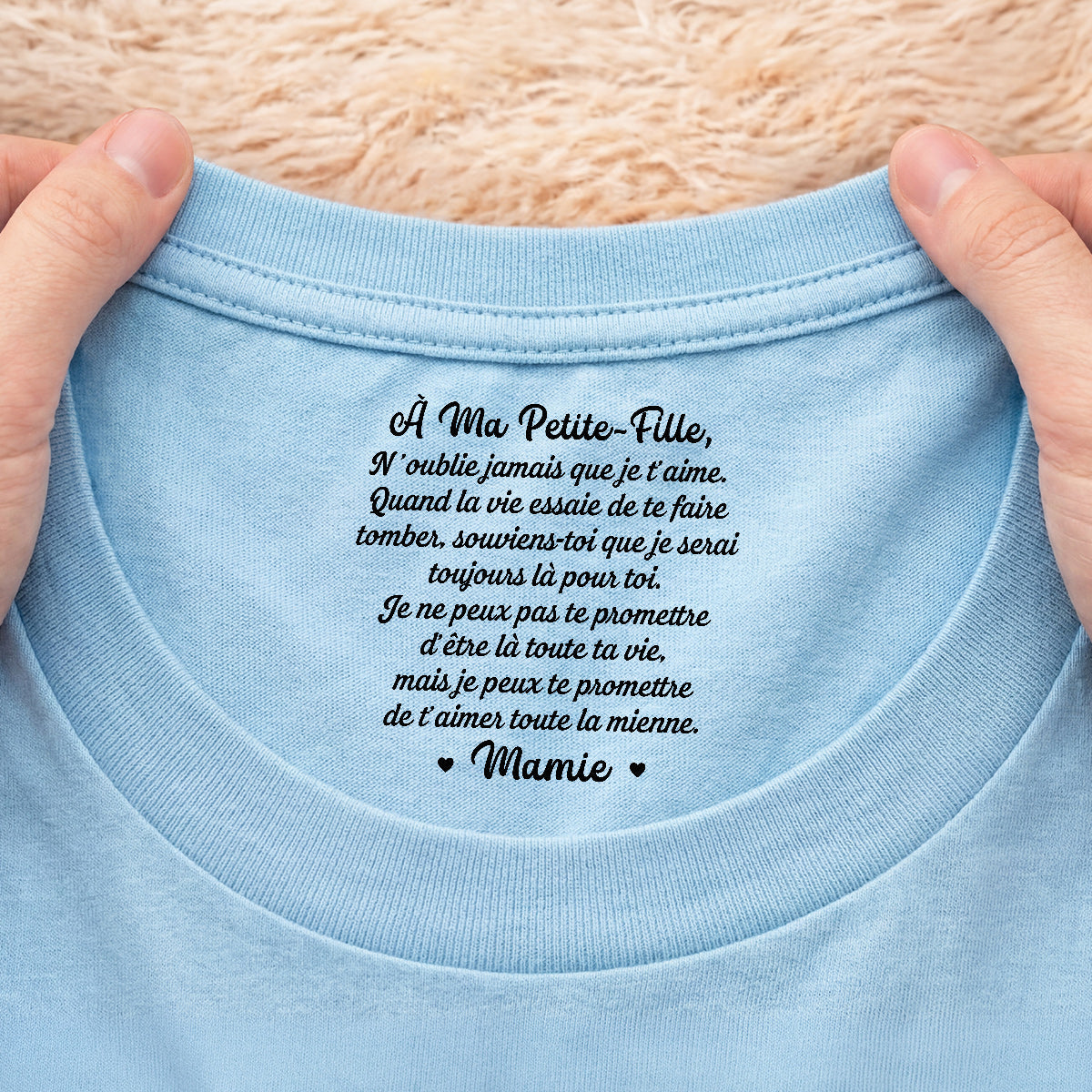 8977AFR1 tee shirt personnalise texte a l_interieur du col couleur claire femmehomme a mon fils et fille 8977aacvsa_2