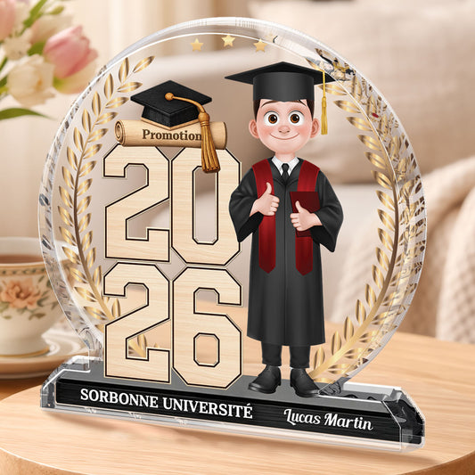 9000AFR2 bloc acrylique personnalise a forme decoupee cadeau felicitation diplome_ 9000aradas