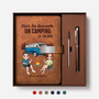 9031MFR1 effet dimpression 3d coffret carnet en cuir personnalise couple creer des souvenirs au camping 9031motfcg