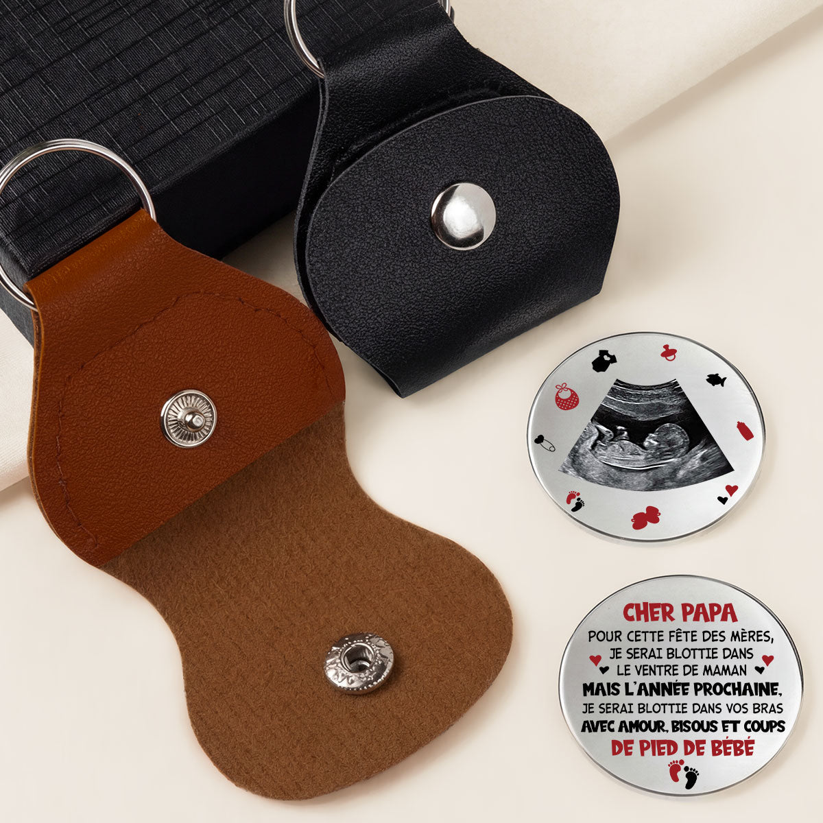 9039AFR2 calin de poche personnalise photo cadeau future maman futur papa pour cette fete des meres 9039ajtcla