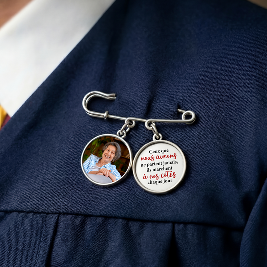 9047AFR2 broche personnalisee avec photo commemorative cadeau diplome papa maman a tes cotes 9047ajsfwa