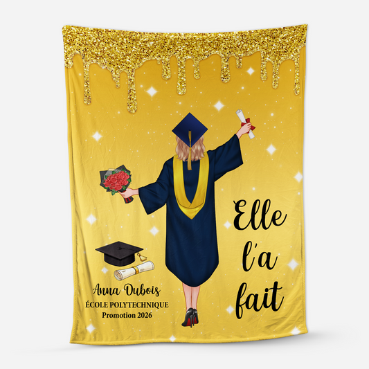 9066BFR1 plaid personnalise prenom_ cadeau remise de diplome femme_homme 9066b6ewa