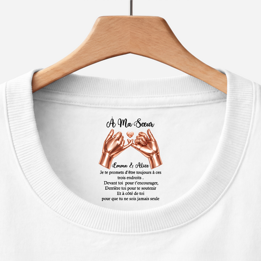 9067AFR1 tee shirt personnalise meilleure amie et soeur avec texte a l_interieur du col blanc je te promets 9067aa6epa