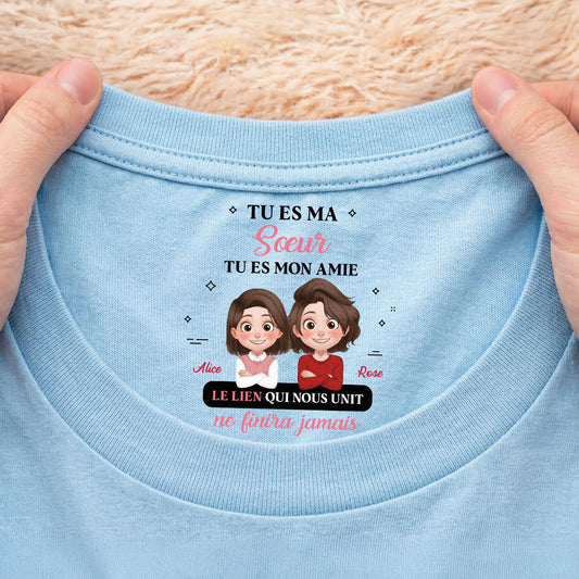 9068AFR2 tee shirt personnalise texte a l_interieur du col blanc tu es ma fillefilssoeurfrere 9068aa6fsa