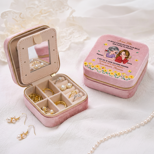 9071AFR2 boite a bijoux_ personnalise en velours cadeau fete des meres a ma fille 9071aj6fwa