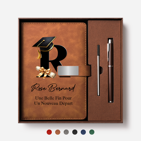 9077MFR1 coffret carnet cuir personnalisable cadeau remise de diplome hommefemme_ 9077mo7ms