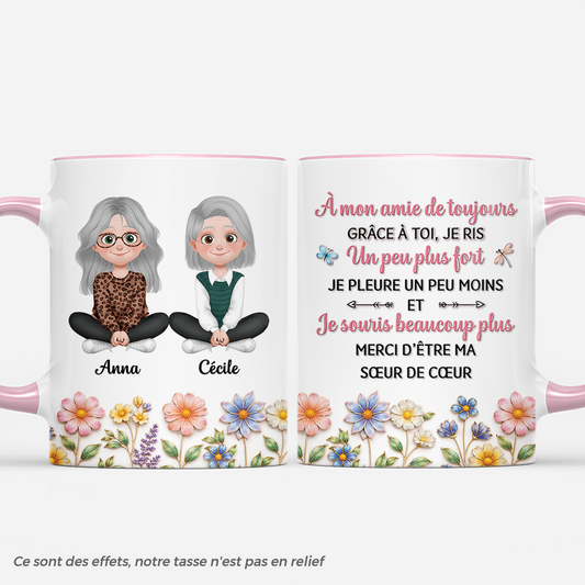 9089MFR1 effet dimpression 3d mug personnalise meilleure amie ma soeur de coeur 9089m8etf