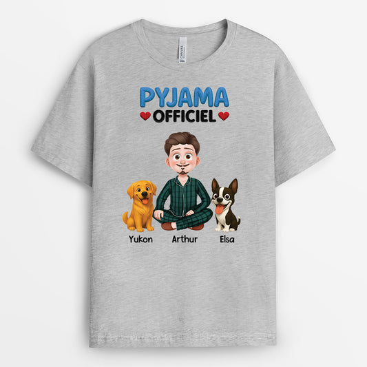 9191AFR1 t shirt personnalise chien pyjama officiel du sommeil 9191a3d5c