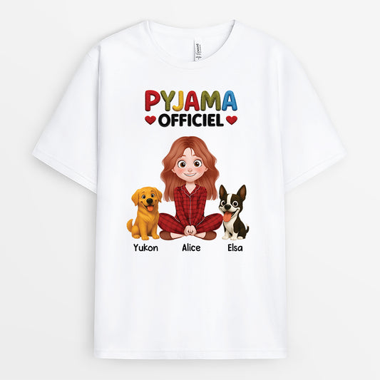 9191AFR2 t shirt personnalise chien pyjama officiel du sommeil 9191a3d5c