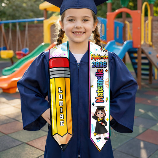 9193AFR2 echarpe remise de diplome personnalisee pour maternelle felicitation mon enfant 9193abadrs