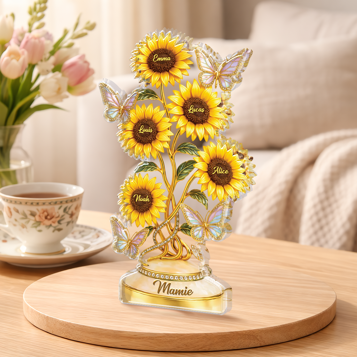 9218AFR2 effet dimpression 3d bloc acrylique personnalise forme decoupee cadeau mamie maman elegant 9218arafpa